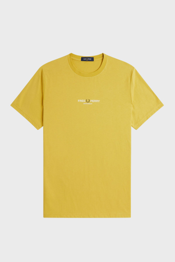 Fred Perry % 100 Pamuk Logolu Regular Fit Bisiklet Yaka Erkek T Shirt M9825 X18 SARI - 1