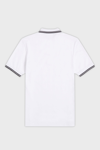 Fred Perry % 100 Pamuk Regular Fit Şerit Detaylı Düğmeli Erkek Polo Yaka T Shirt M3600 200 BEYAZ - 6