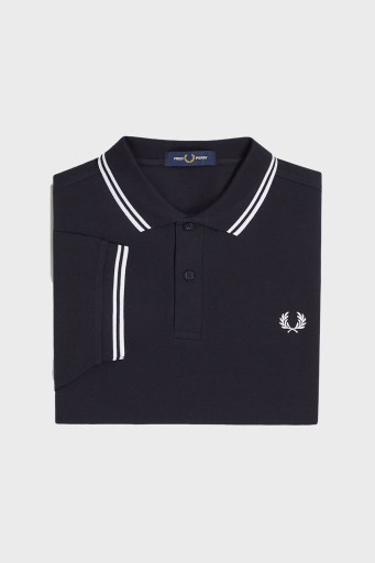 Fred Perry % 100 Pamuk Regular Fit Şerit Detaylı Düğmeli Erkek Polo Yaka T Shirt M3600 238 LACİVERT - 3