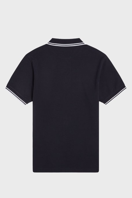 Fred Perry % 100 Pamuk Regular Fit Şerit Detaylı Düğmeli Erkek Polo Yaka T Shirt M3600 238 LACİVERT - 4