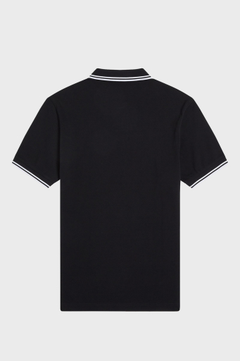 Fred Perry % 100 Pamuk Regular Fit Şerit Detaylı Düğmeli Erkek Polo Yaka T Shirt M3600 350 SİYAH - 6