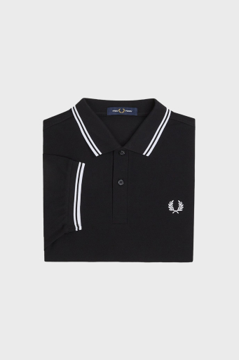 Fred Perry % 100 Pamuk Regular Fit Şerit Detaylı Düğmeli Erkek Polo Yaka T Shirt M3600 350 SİYAH - 7