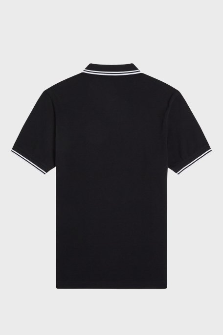 Fred Perry % 100 Pamuk Regular Fit Şerit Detaylı Düğmeli Erkek Polo Yaka T Shirt M3600 350 SİYAH - 6