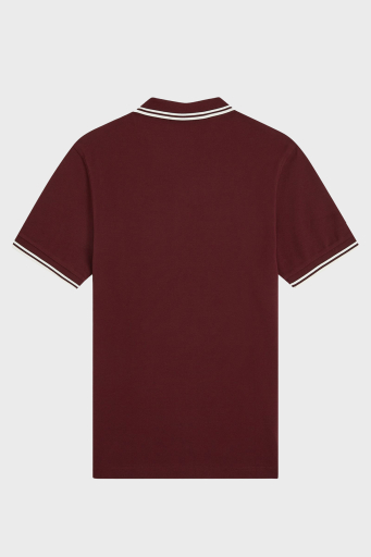 Fred Perry % 100 Pamuk Regular Fit Şerit Detaylı Düğmeli Erkek Polo Yaka T Shirt M3600 597 BORDO - 6