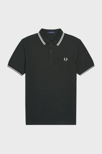 Fred Perry % 100 Pamuk Regular Fit Şerit Detaylı Düğmeli Erkek Polo Yaka T Shirt M3600 T50 KOYU YEŞİL - 4