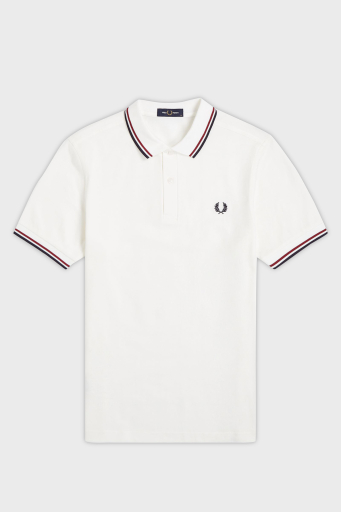 Fred Perry % 100 Pamuk Regular Fit Şerit Detaylı Düğmeli Erkek Polo Yaka T Shirt M3600 T60 EKRU - 4
