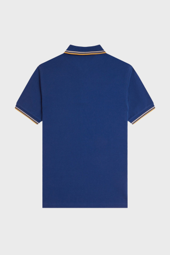 Fred Perry % 100 Pamuk Regular Fit Şerit Detaylı Düğmeli Erkek Polo Yaka T Shirt M3600 Y28 MAVİ - 5