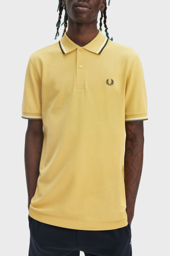 Fred Perry % 100 Pamuk Regular Fit Şerit Detaylı Düğmeli Erkek Polo Yaka T Shirt M3600 Y33 SARI - 2