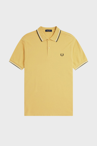 Fred Perry % 100 Pamuk Regular Fit Şerit Detaylı Düğmeli Erkek Polo Yaka T Shirt M3600 Y33 SARI - 5