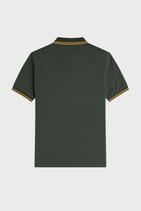 Fred Perry % 100 Pamuk Regular Fit Şerit Detaylı Düğmeli Polo Yaka Erkek T Shirt M3600 Y22 YEŞİL - 7
