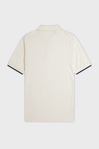 Fred Perry % 100 Pamuklu Regular Fit Yarım Fermuarlı Erkek Polo Yaka T Shirt M9886 560 EKRU - 7