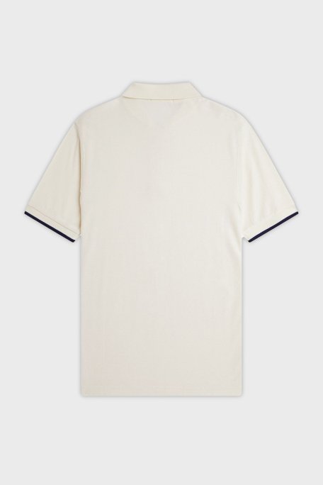 Fred Perry % 100 Pamuklu Regular Fit Yarım Fermuarlı Erkek Polo Yaka T Shirt M9886 560 EKRU - 7