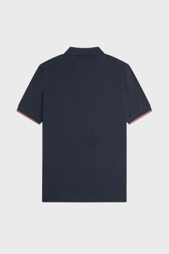 Fred Perry % 100 Pamuklu Regular Fit Yarım Fermuarlı Erkek Polo Yaka T Shirt M9886 608 LACİVERT - 6