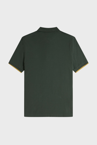 Fred Perry % 100 Pamuklu Regular Fit Yarım Fermuarlı Erkek Polo Yaka T Shirt M9886 X89 YEŞİL - 7