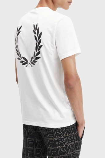 Fred Perry Baskılı % 100 Pamuk Regular Fit Bisiklet Yaka Erkek T Shirt M7784 100 BEYAZ - 4