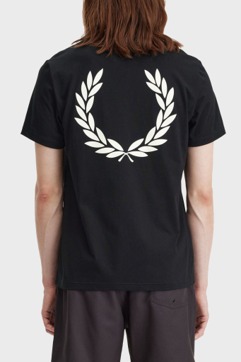 Fred Perry Baskılı % 100 Pamuk Regular Fit Bisiklet Yaka Erkek T Shirt M7784 102 SİYAH - 2