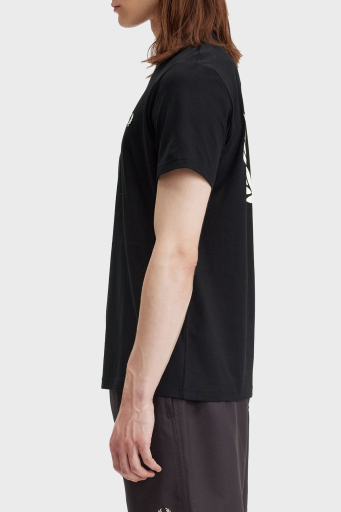 Fred Perry Baskılı % 100 Pamuk Regular Fit Bisiklet Yaka Erkek T Shirt M7784 102 SİYAH - 4