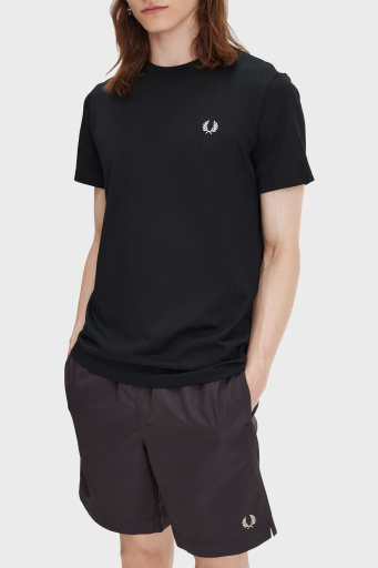 Fred Perry Baskılı % 100 Pamuk Regular Fit Bisiklet Yaka Erkek T Shirt M7784 102 SİYAH - 10