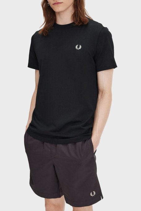 Fred Perry Baskılı % 100 Pamuk Regular Fit Bisiklet Yaka Erkek T Shirt M7784 102 SİYAH - 2