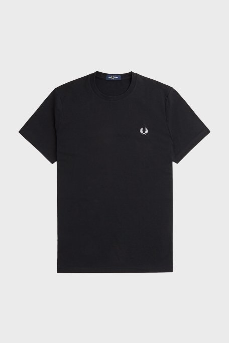 Fred Perry Baskılı % 100 Pamuk Regular Fit Bisiklet Yaka Erkek T Shirt M7784 102 SİYAH - 6