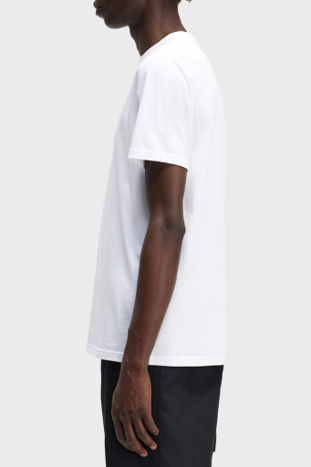 Fred Perry Logo Nakışlı % 100 Pamuk Regular Fit Bisiklet Yaka Erkek T Shirt M4580 100 BEYAZ - 2