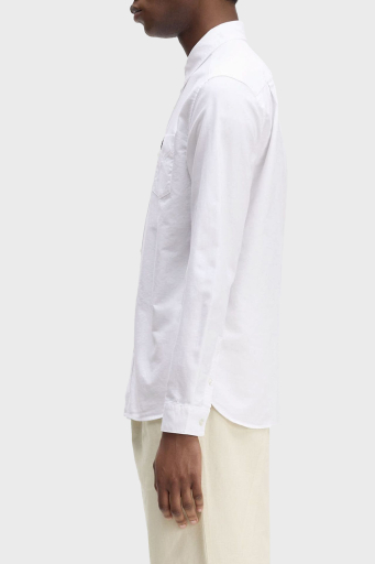 Fred Perry Logolu % 100 Pamuk Regular Fit Tek Cepli Düğmeli Yaka Erkek Gömlek M5516 100 BEYAZ - 2