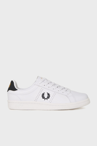 Fred Perry Logolu Deri Karışımlı Sneaker Unisex Ayakkabı B6312 567 BEYAZ - 1