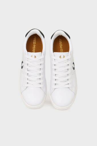 Fred Perry Logolu Deri Karışımlı Sneaker Unisex Ayakkabı B6312 567 BEYAZ - 3