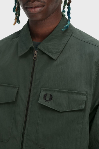 Fred Perry Logolu Regular Fit Gömlek Yaka Erkek Ceket M5684 X89 HAKİ - 6