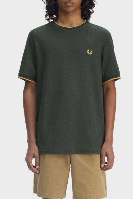 Fred Perry Pamuklu Regular Fit Bisiklet Yaka Erkek T Shirt M8585 X89 YEŞİL - 1