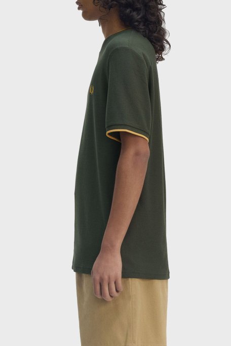 Fred Perry Pamuklu Regular Fit Bisiklet Yaka Erkek T Shirt M8585 X89 YEŞİL - 3