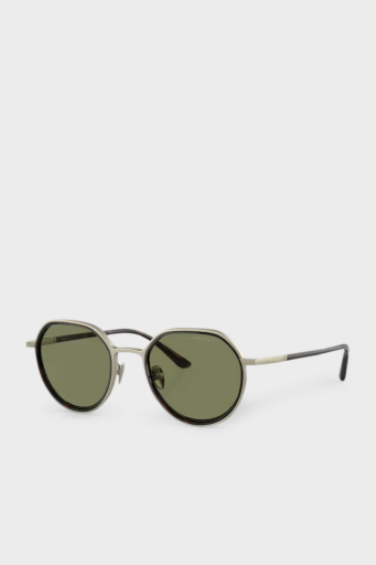 Giorgio Armani Oval Güneş Erkek Gözlük 0AR6144 30022A 49 Mat Uçuk Altın-Yeşil - 5