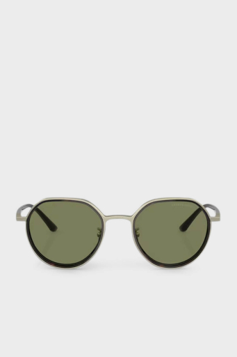 Giorgio Armani Oval Güneş Erkek Gözlük 0AR6144 30022A 49 Mat Uçuk Altın-Yeşil - 7