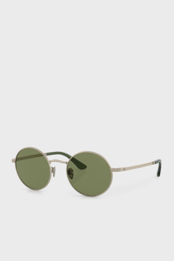 Giorgio Armani Yuvarlak Güneş Erkek Gözlük 0AR6140 30132A 50 Mat Uçuk Altın - 4