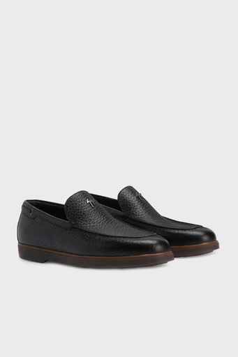 Giuseppe Zanotti Logolu Deri Erkek Ayakkabı EU40021-010 SİYAH - 3