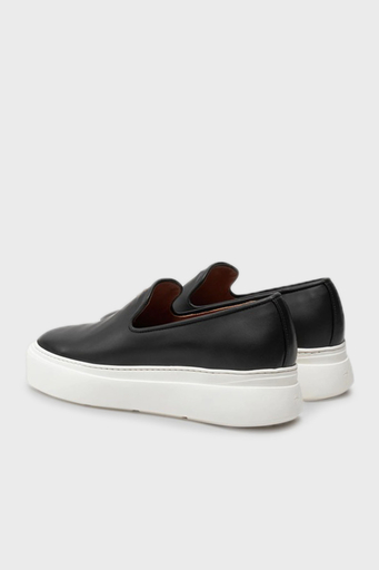 Giuseppe Zanotti Logolu Hakiki Deri Kalın Tabanlı Loafer Erkek Ayakkabı EU40011-013 SİYAH - 5