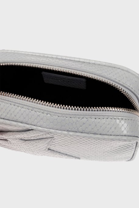 Golden Goose Çıkarılabilir Zincir Askılı Hakiki Deri Bayan Çanta GWA00228.A000591.50661 GRİ - 5