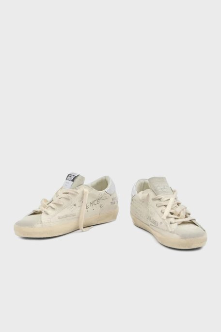 Golden Goose Deri Eskitme Detaylı Sneaker Bayan Ayakkabı GWF00101.F006889.10273 BEYAZ - 3