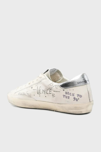 Golden Goose Deri Eskitme Detaylı Sneaker Erkek Ayakkabı GMF00101.F006889.10273 BEYAZ - 3