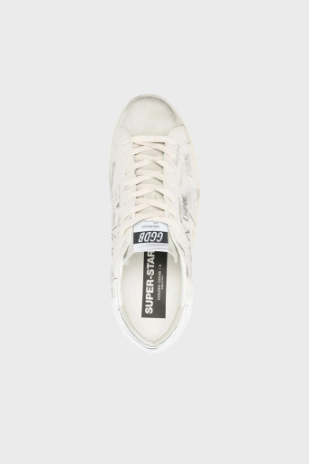 Golden Goose Deri Eskitme Detaylı Sneaker Erkek Ayakkabı GMF00101.F006889.10273 BEYAZ - 4