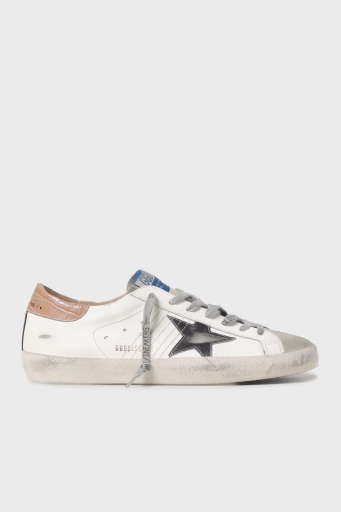 Golden Goose Deri Eskitme Detaylı Sneaker Erkek Ayakkabı GMF00101.F006903.81504 BEYAZ - 1