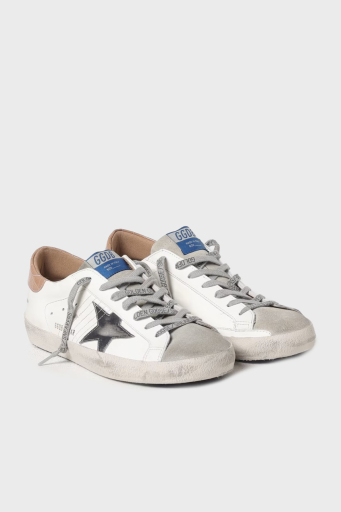 Golden Goose Deri Eskitme Detaylı Sneaker Erkek Ayakkabı GMF00101.F006903.81504 BEYAZ - 2