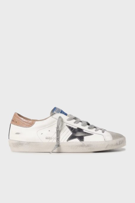 Golden Goose Deri Eskitme Detaylı Sneaker Erkek Ayakkabı GMF00101.F006903.81504 BEYAZ - 5