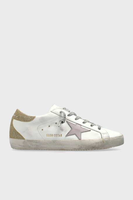 Golden Goose Hakiki Deri Simli Sneaker Bayan Ayakkabı GWF00102.F006842.12151 BEYAZ - 1