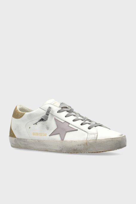 Golden Goose Hakiki Deri Simli Sneaker Bayan Ayakkabı GWF00102.F006842.12151 BEYAZ - 3