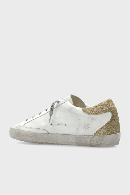 Golden Goose Hakiki Deri Simli Sneaker Bayan Ayakkabı GWF00102.F006842.12151 BEYAZ - 4