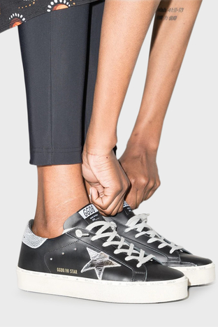 Golden Goose - Golden Goose Hakiki Deri Sneaker Bayan Ayakkabı GWF00118.F000328.90179 SİYAH (1)