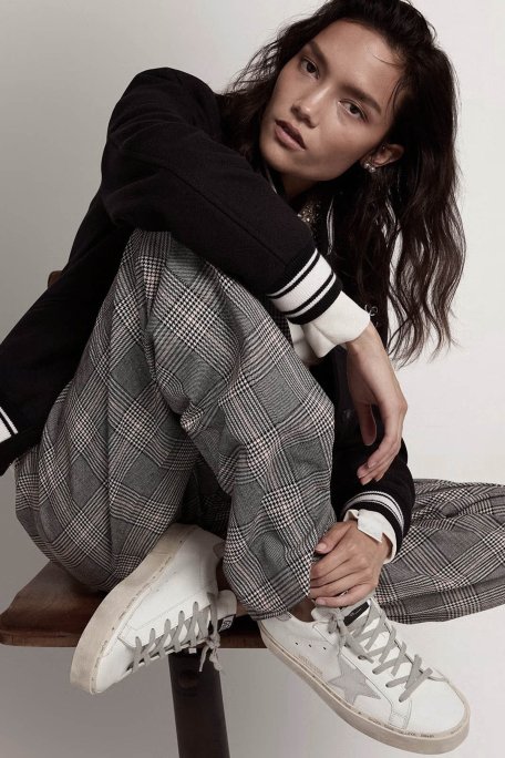 Golden Goose Hakiki Deri Sneaker Bayan Ayakkabı GWF00118.F000329.80185 BEYAZ - 1