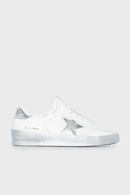 Golden Goose Logolu Hakiki Deri Bayan Ayakkabı GWF00128.F002187.80185 BEYAZ - 1