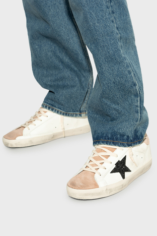 Golden Goose - Golden Goose Logolu Hakiki Deri Sneaker Bayan Ayakkabı GWF00101.F006876.12170 BEYAZ (1)